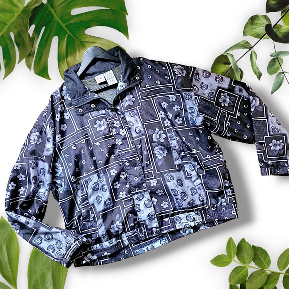 Multi-Print Windbreaker, sz XL - Picture 1 of 11